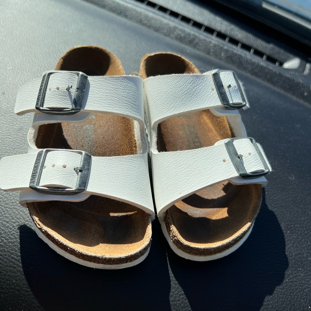 Birkenstock C8 Toddler Girl - white - used, but still have a lot of life left